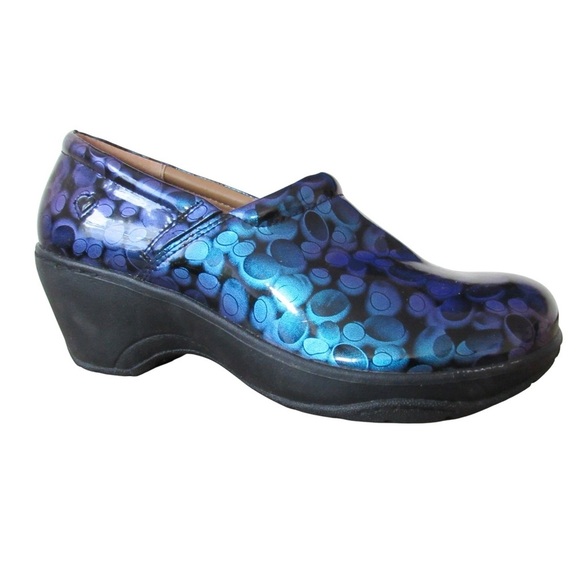 Nurse Mates Blue and Purple Mules - Picture 2 of 9